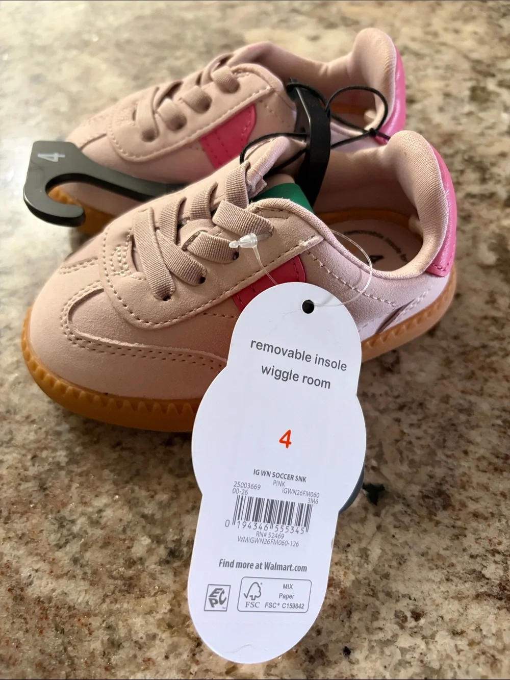wonder nation Pink and Green Girls' Sneakers